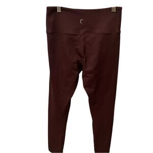 Zyia Light n Tight Leggings Burgundy Size 4 Compression Gym Workout Athletic
